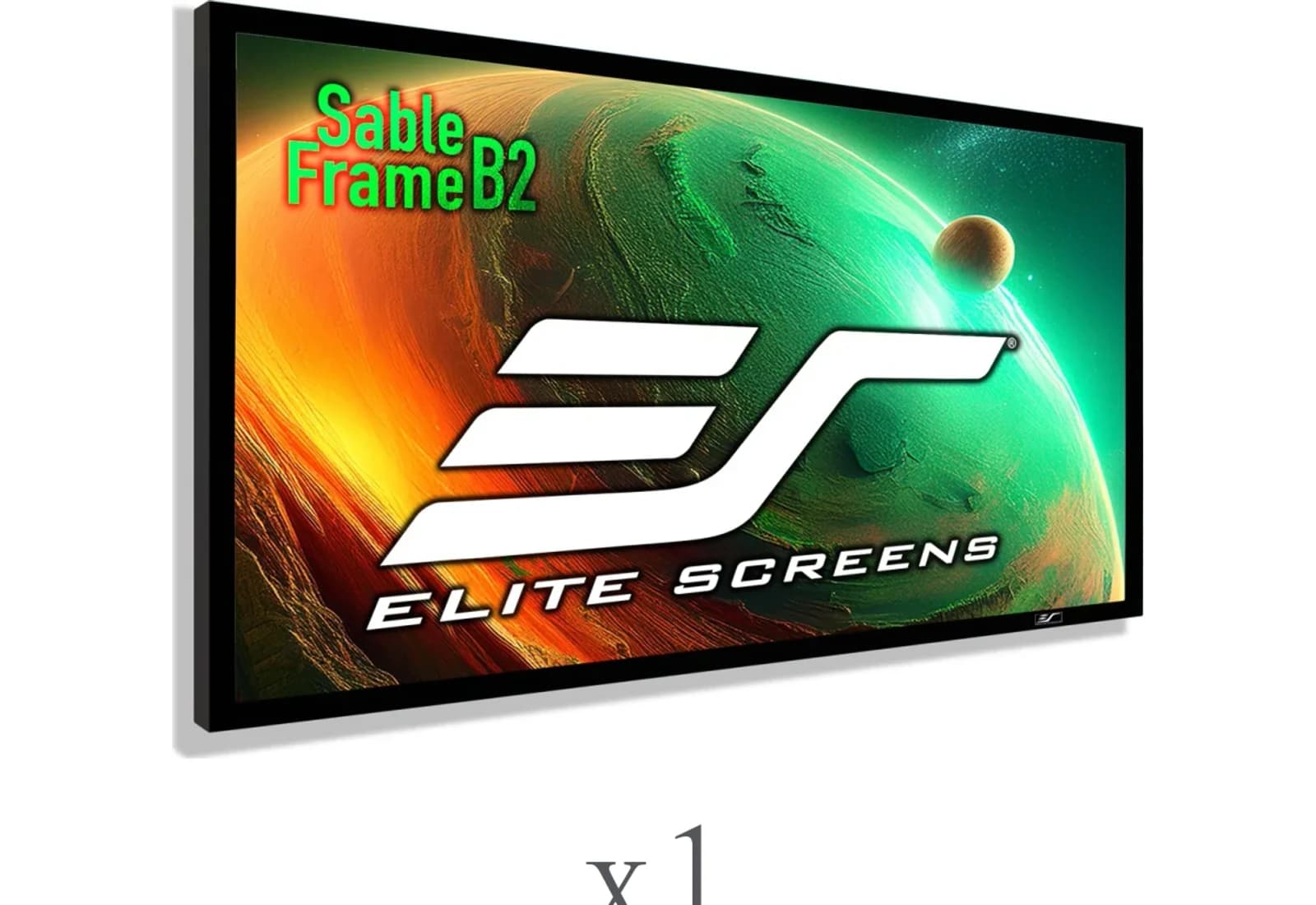 The Projection Starter’s fixed-frame projection screen, photographed against white